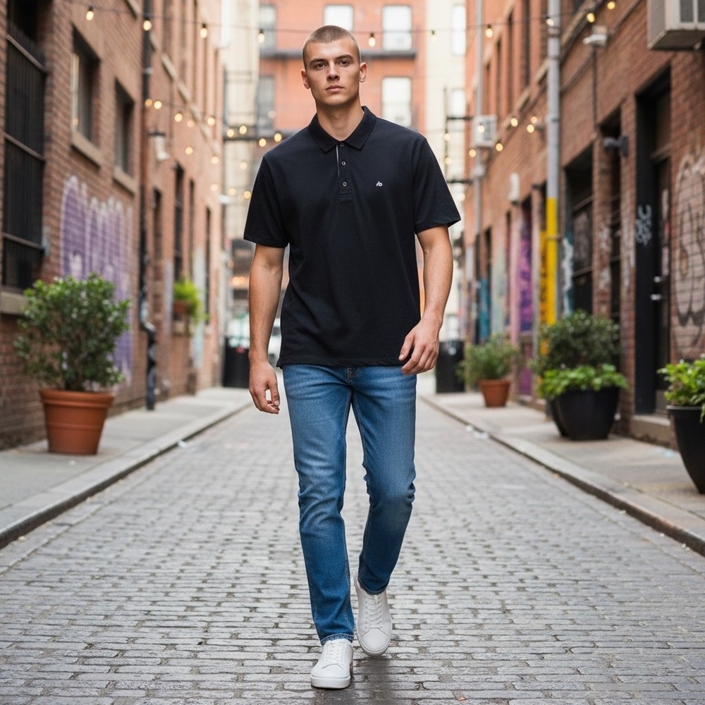 Rag & Bone Standard Issue‎ Men Black Short Sleeve Polo Shirt XL RN108879